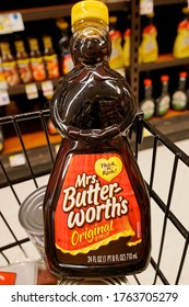 Chatham, NJ / USA - June 23, 2020: Amid Growing Protests Against The Use Of Racial, Ethnic Or Sexist Stereotypes, Conagra Brands Says It Will Review The Branding Of Its Mrs. Butterworth's Maple Syrup.