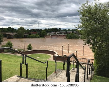 Chattahoochee River Flood In Columbus Georgia. May 2019