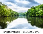 Chattahoochee River and Trees on a cloudy day