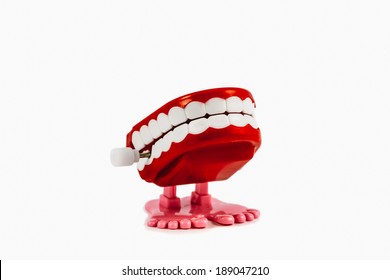 Chattering Teeth Toy 1. Classic chattering teeth wind-up toy.