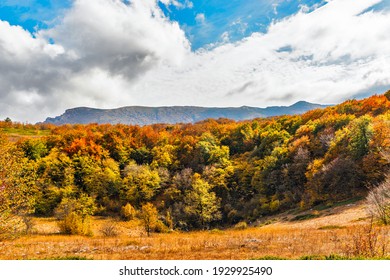 Chatyr-dag Plateau Landscape In Crimea On An Autumn Day