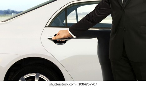 Chauffeur Hand Opening Car Door