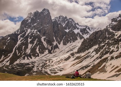 Chaukhi Pass, Place Which Connects Khevsureti And Khevi. Georgia