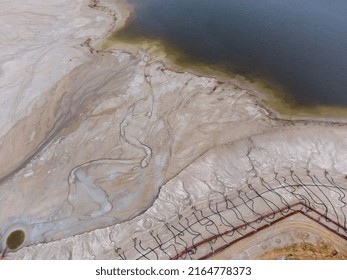 Chavdar Village Bulgaria May 2022. View With A Drone Over The Waters Of A Tailings Pond.