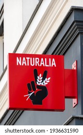 Chaville, France - February 26, 2021: Close-up Of A Naturalia Sign. Naturalia Is A French Distribution Chain Specializing In Products From Organic Farming And Fair Trade