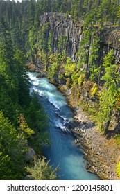 Cheakamus River, The Rapid Under The Bungee Bridge Near Whistler, British Columbia, Canada