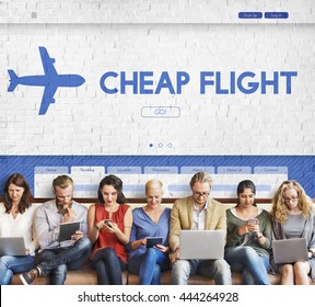 Cheap Flight Offer Traveling Website Concept