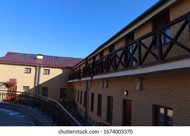 Cheap Motel In Europe With Brick Wall