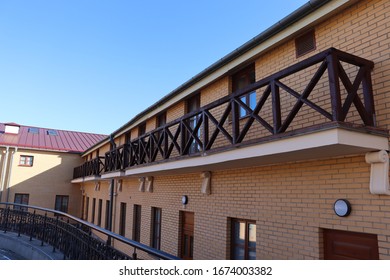 Cheap Motel In Europe With Brick Wall