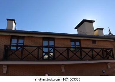 Cheap Motel In Europe With Brick Wall