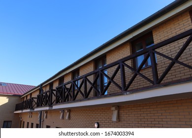 Cheap Motel In Europe With Brick Wall