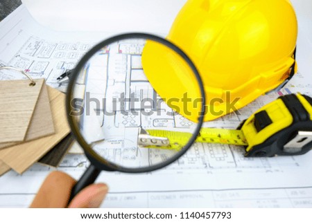 check drawing architecture construction concept