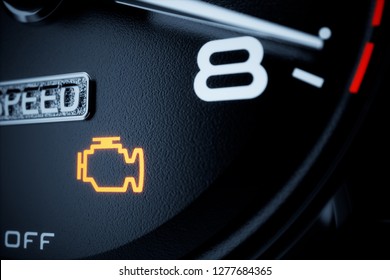 Check Engine Light Illuminated On Dashboard. 