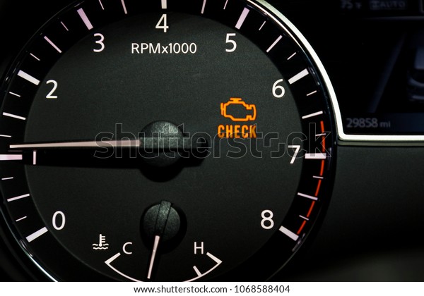 Check engine\
light illuminated on dashboard.\
