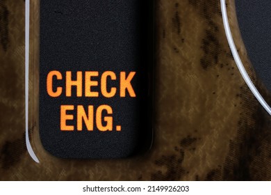 Check Engine Warning Light In Car Dashboard