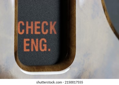 Check Engine Warning Light In Car Dashboard