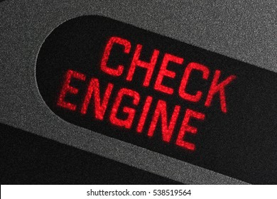 Check Engine Warning Light In Car Dashboard