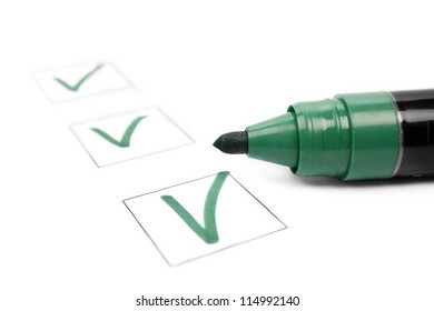 Check list and marker
