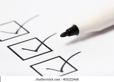 Check list and marker - Shutterstock ID 403222468