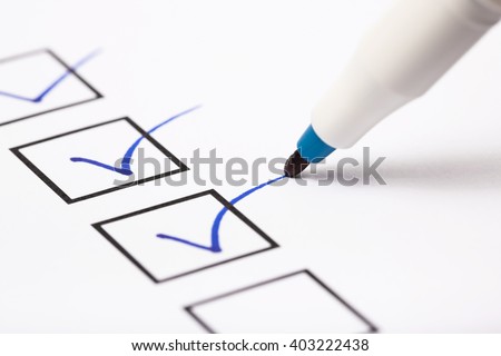 Check list and marker