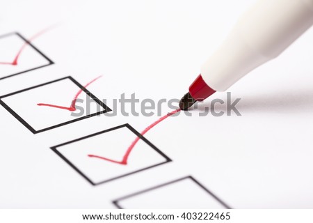 Check list and marker