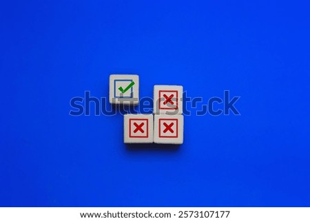 check mark among the wrong marks, a different concept of correctness