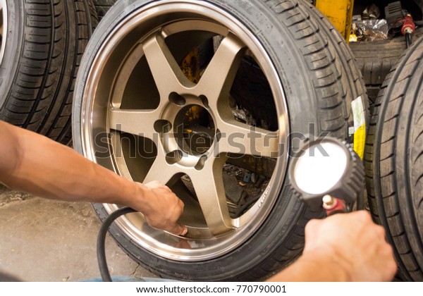 Check tire\
pressure With tire gauge\
Standards