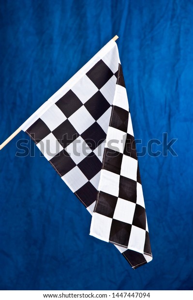 checked racing flag blue\
background