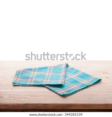 Similar – Tablecloth on wooden background