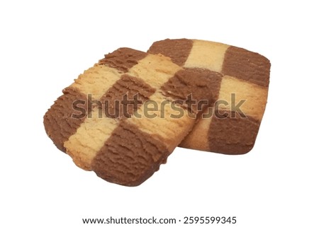 Checkerboard Pattern Cookie isolated on white background