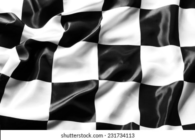 Checkered Black White Flag Closeup Stock Photo 231734113 | Shutterstock