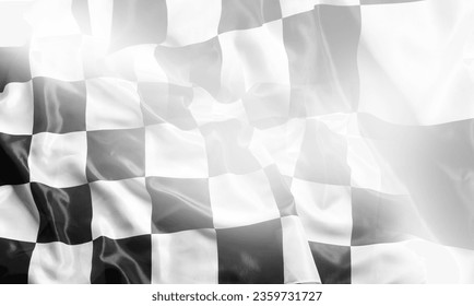 Checkered black and white racing flag 