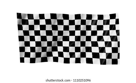 Checkered Flag 3d Flag Car Races Stock Photo 1110251096 | Shutterstock