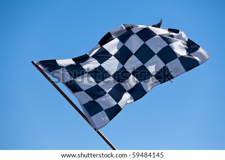 Checkered Flag and blue sky