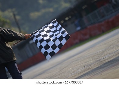 Checkered Flag Finish Line Winner