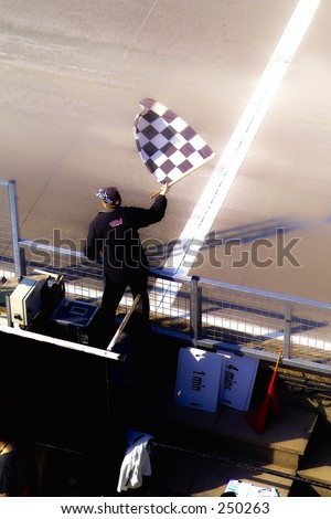 Checkered Flag - Winning and Race at Brands Hatch Raceway, UK