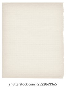 Checkered paper texture for background. Checkered sheet paper from old copybook. Empty blank from notebook. Square geometric design elements.
