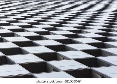 checkered pattern on a modern building