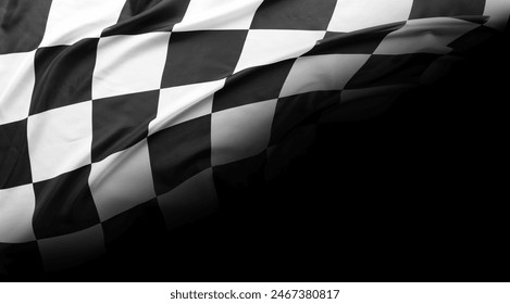 Checkered racing flag on black - Powered by Shutterstock