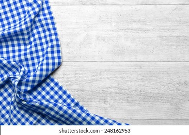 Checkered Tablecloth Blue