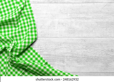 Checkered Tablecloth Green