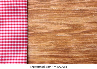 The checkered tablecloth isolated
