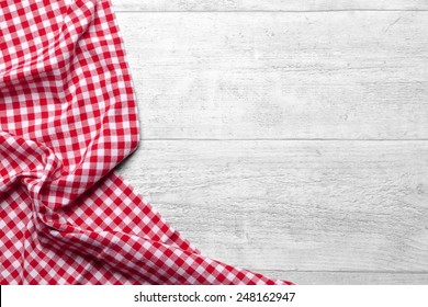 Checkered Tablecloth Red