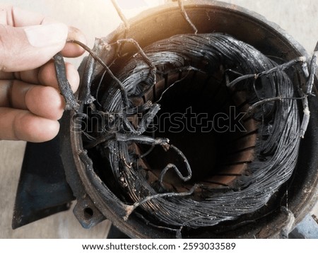 Checking for burnt motor windings due to system failure.