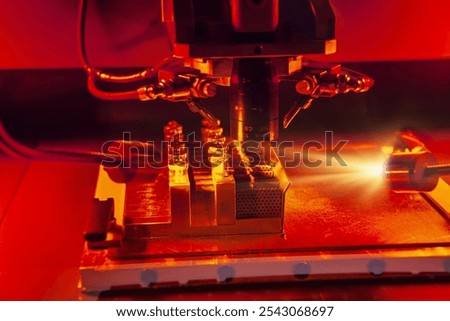 Checking gemstones using infrared spectroscopy machine, diamond cutting factory, Spectroscopy and neutron scattering for analysis machine, and Optical Components