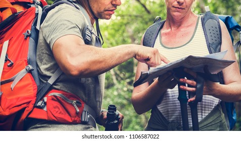 Checking On The Map For Directions