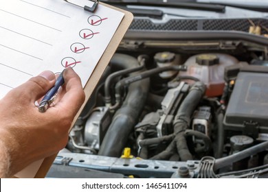 Checking the technical condition of a car with the help of a checked checklist