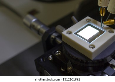 Checking turn on small oled display on a probe station