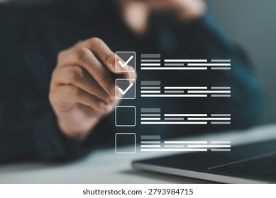 Checklist management and task completion with digital to do list, workflow tracking and progress monitoring. Project management, productivity planning, quality control and business organization.