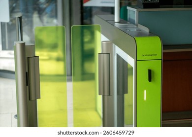 Checkpoint with control of documents and tickets before boarding the flight, checking at customs control upon entry into the country. Electronic gates, modern technologies in enhancing security.